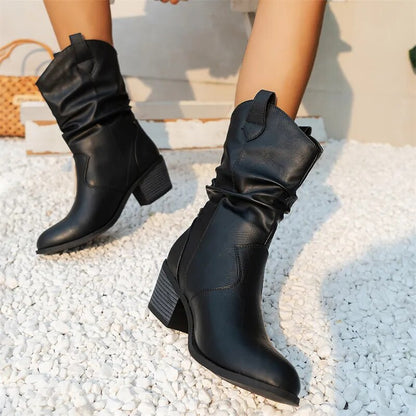 Luna | Western Leather Ankle Boots for Women