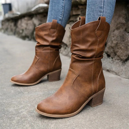 Luna | Western Leather Ankle Boots for Women
