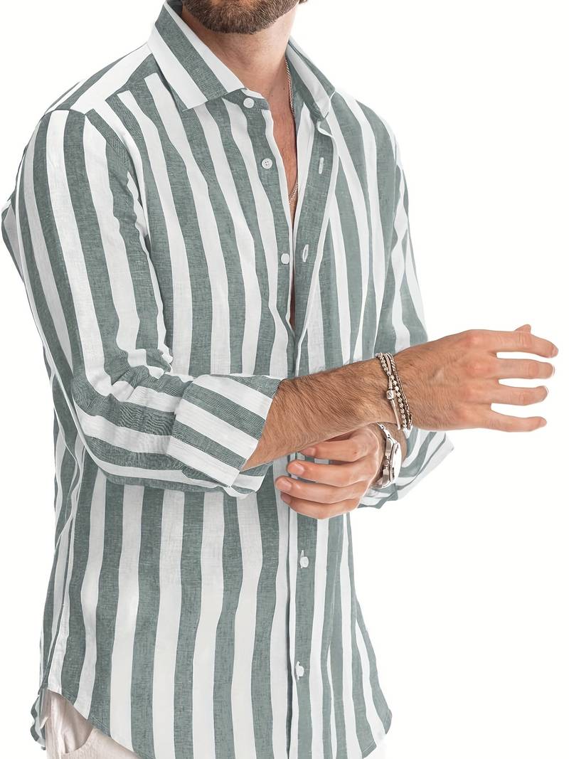 Luuk | Striped Men's Shirt with Long Sleeves