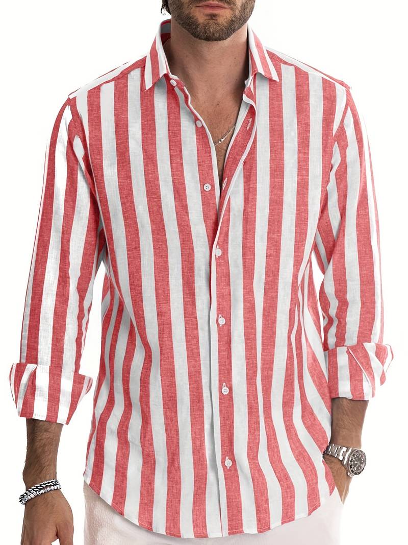 Luuk | Striped Men's Shirt with Long Sleeves