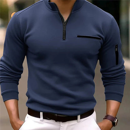 Luuk | Tailored Men's Polo with Quarter Zip