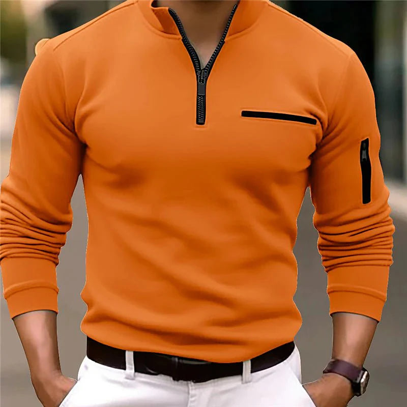 Luuk | Tailored Men's Polo with Quarter Zip
