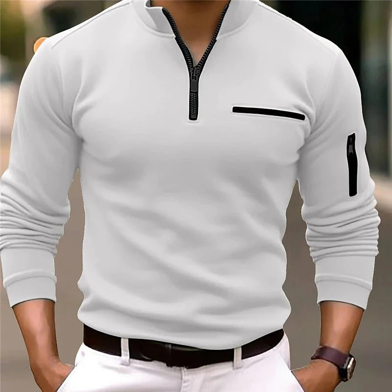 Luuk | Tailored Men's Polo with Quarter Zip
