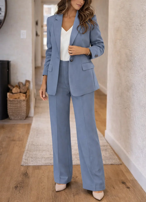 Ladies' suit with wide trousers