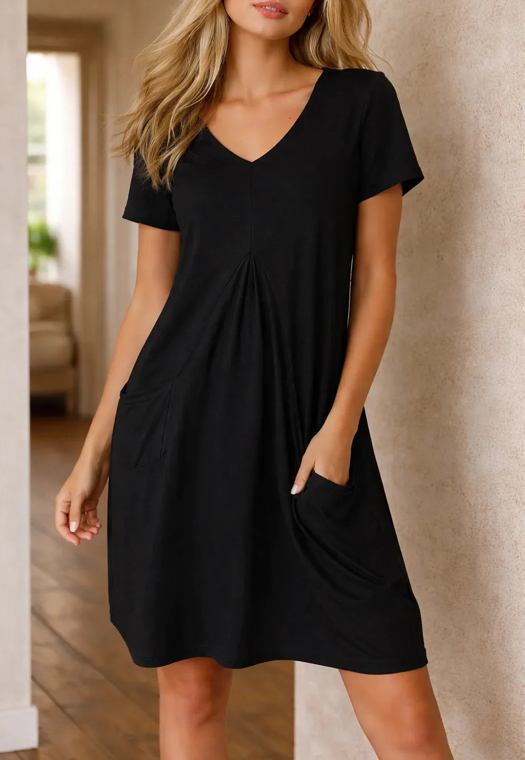 A-line dress with pockets
