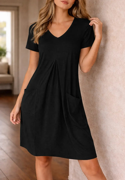 A-line dress with pockets