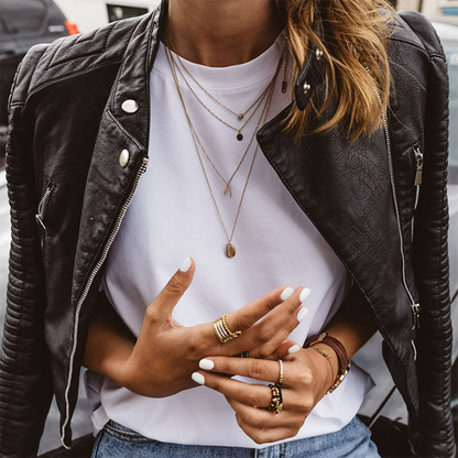 Elegant leather women's jacket