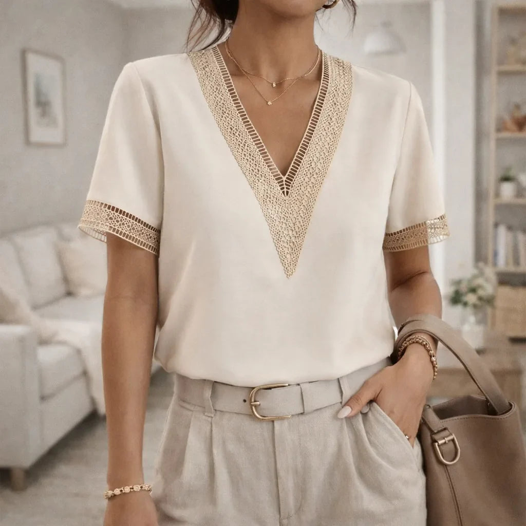 Blouse with Lace Details
