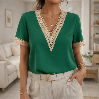 Blouse with Lace Details