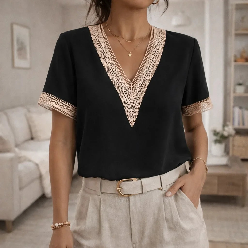 Blouse with Lace Details