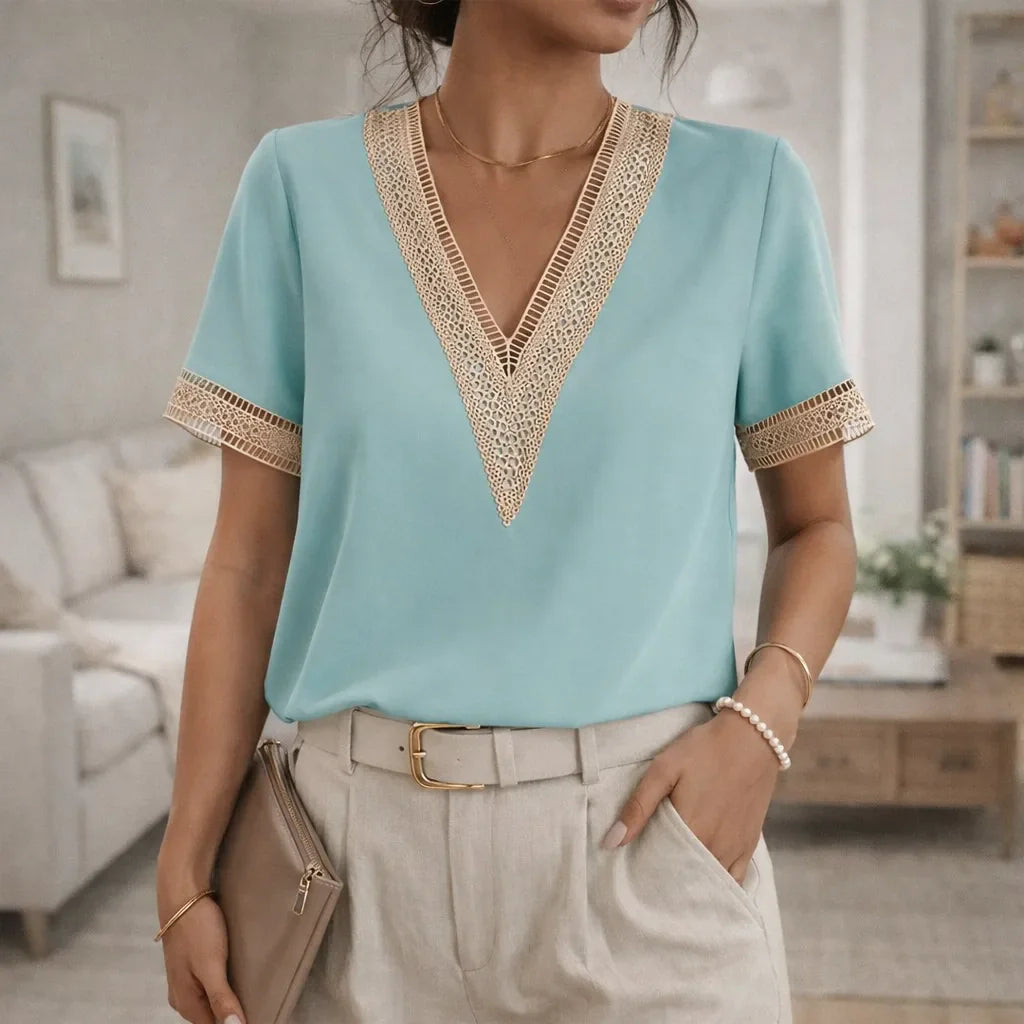 Blouse with Lace Details