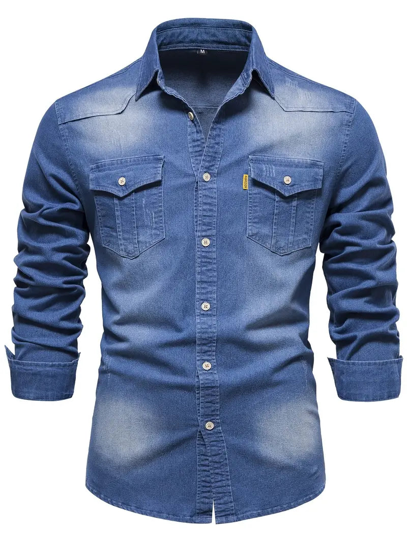 Martin | Stretch Cotton Denim Shirt