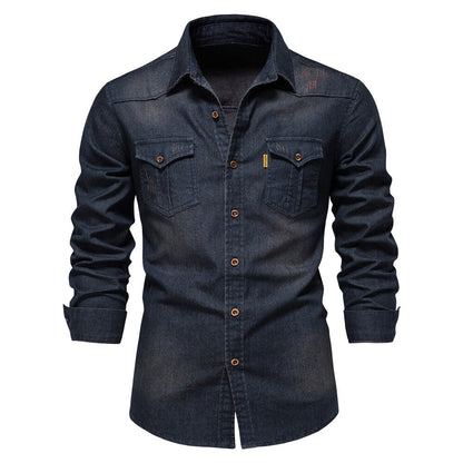 Martin | Stretch Cotton Denim Shirt