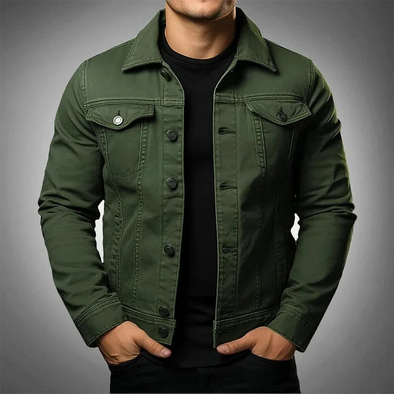 Mats | Black Lightweight Men's Denim Jacket