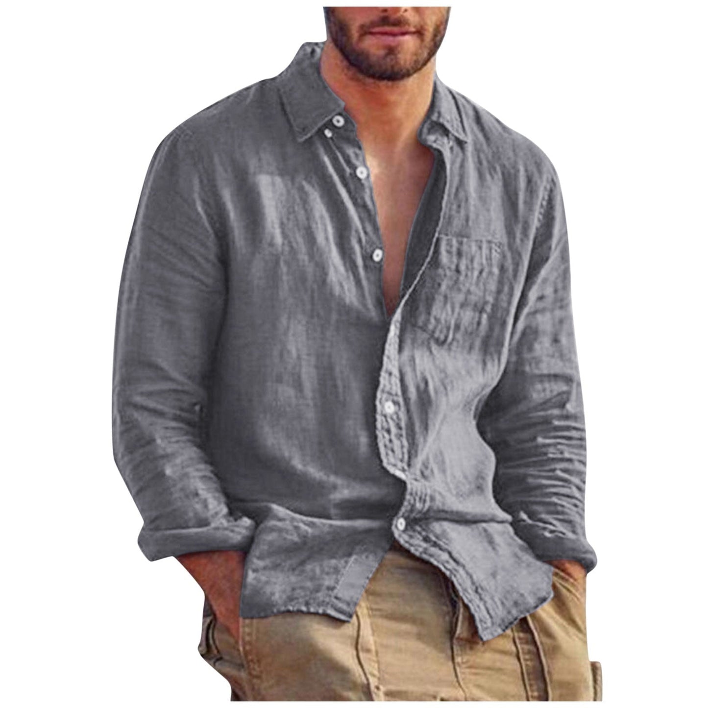 Matteo | Linen V-neck T-shirt for Men