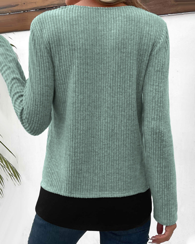 Layered Top with Long Sleeves