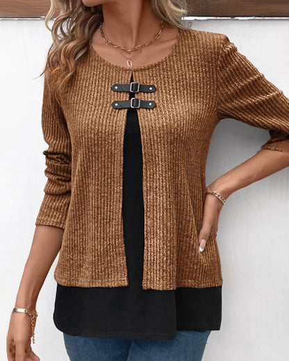Layered Top with Long Sleeves