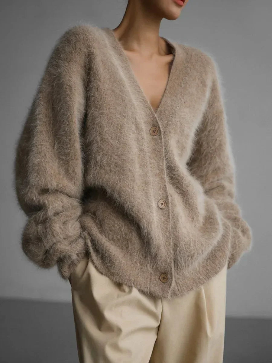 Mila | Soft Fluffy Ladies' Cardigan