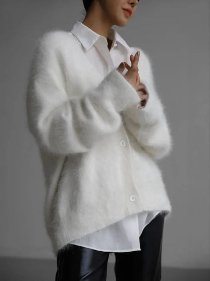 Mila | Soft Fluffy Ladies' Cardigan