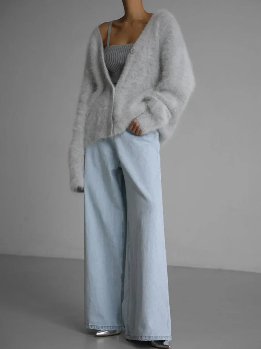 Mila | Soft Fluffy Ladies' Cardigan