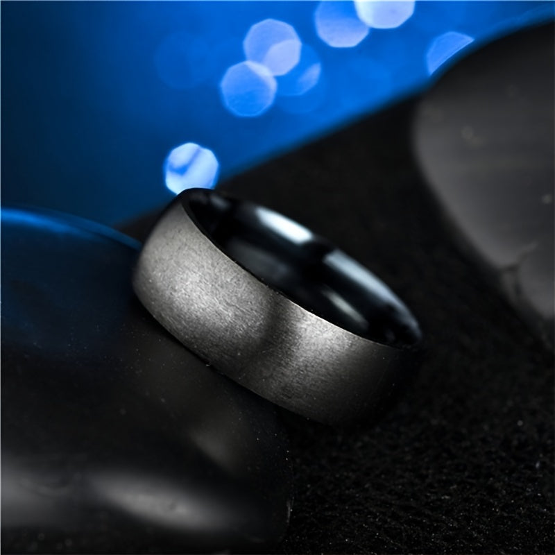 Milan | Luxe matte black men's ring