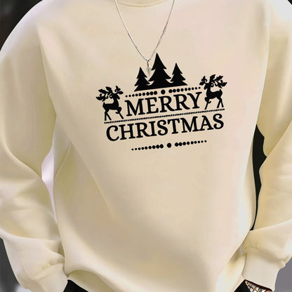Niels | Men's Casual Christmas Jumper with Merry Christmas Print