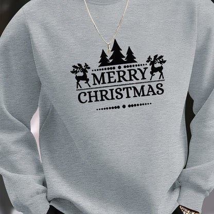 Niels | Men's Casual Christmas Jumper with Merry Christmas Print