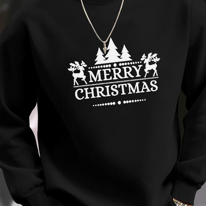 Niels | Men's Casual Christmas Jumper with Merry Christmas Print