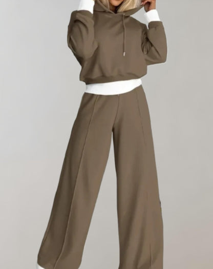 Nina | 2-piece set: hoodie and wide-leg trousers