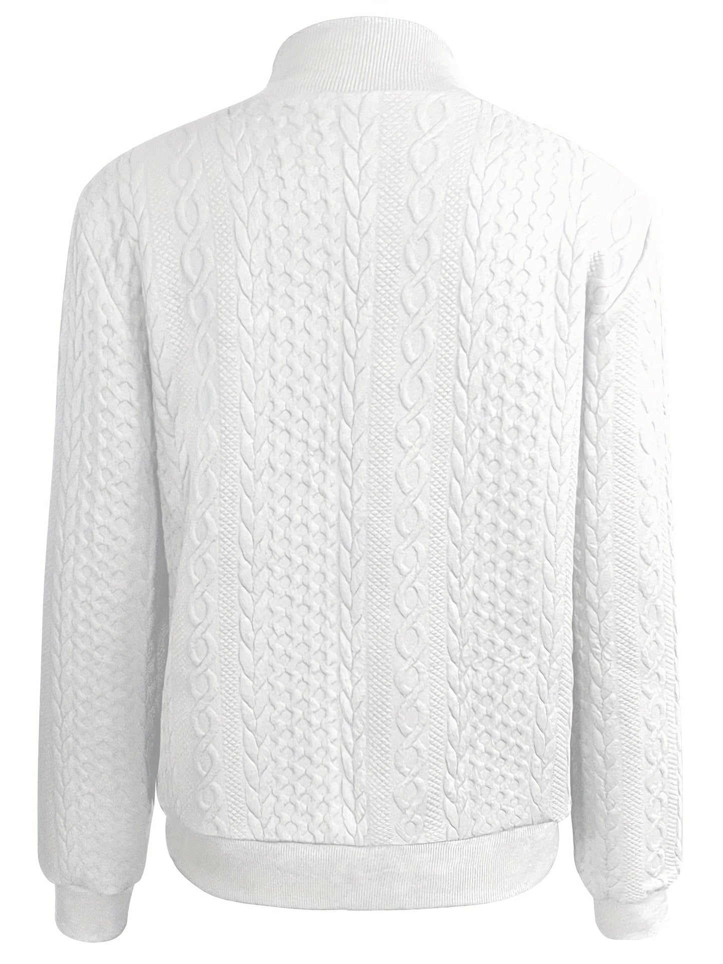 Nina | Casual bomber jacket with texture and zip fastening