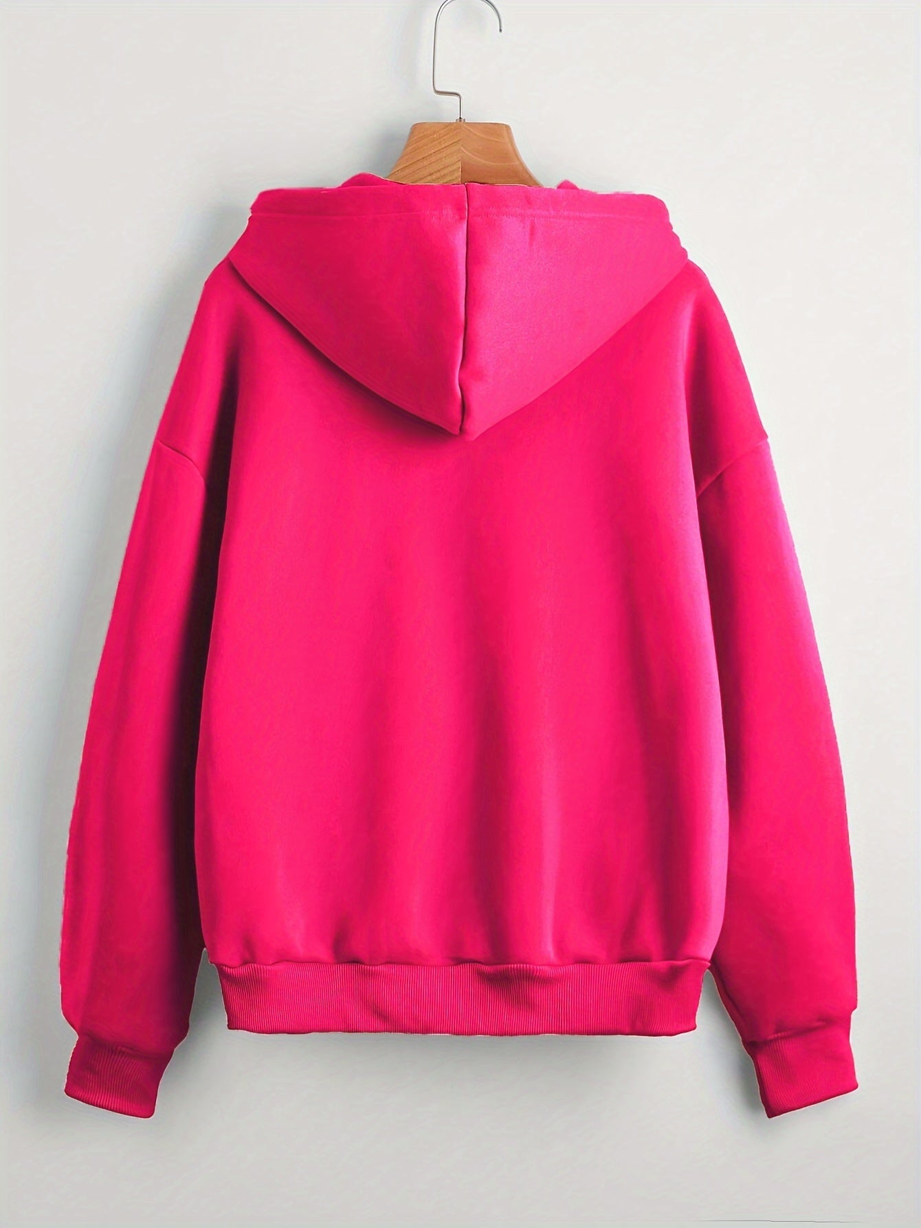 Nina | Plain Colour Hoodie with Drawstring and Thick Zip