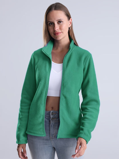 Nina | Plain plush-lined jacket with zip and pockets