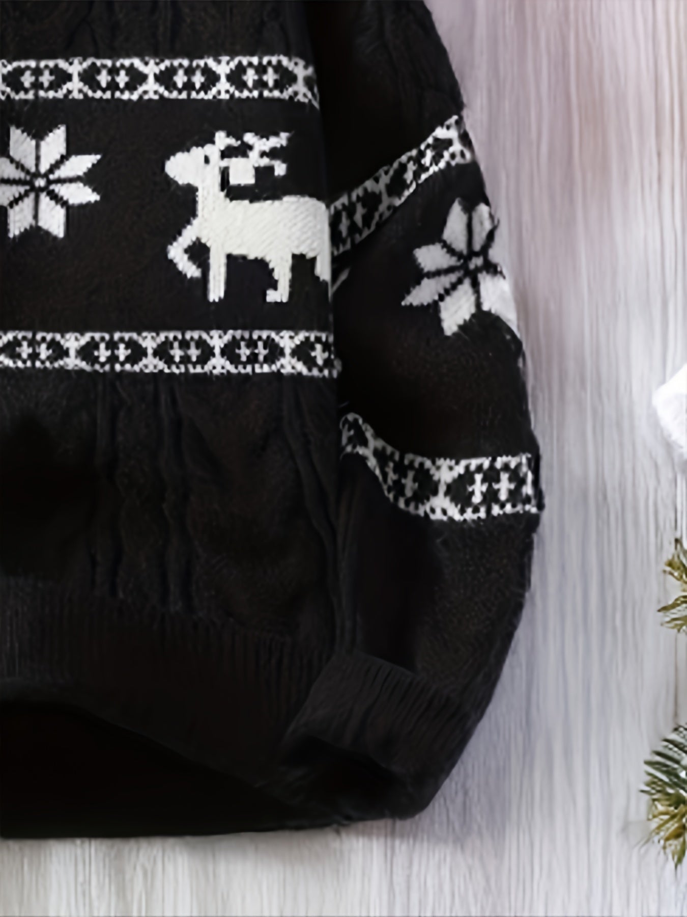 Nina | Festive Reindeer Pattern Knitted Jumper for Women