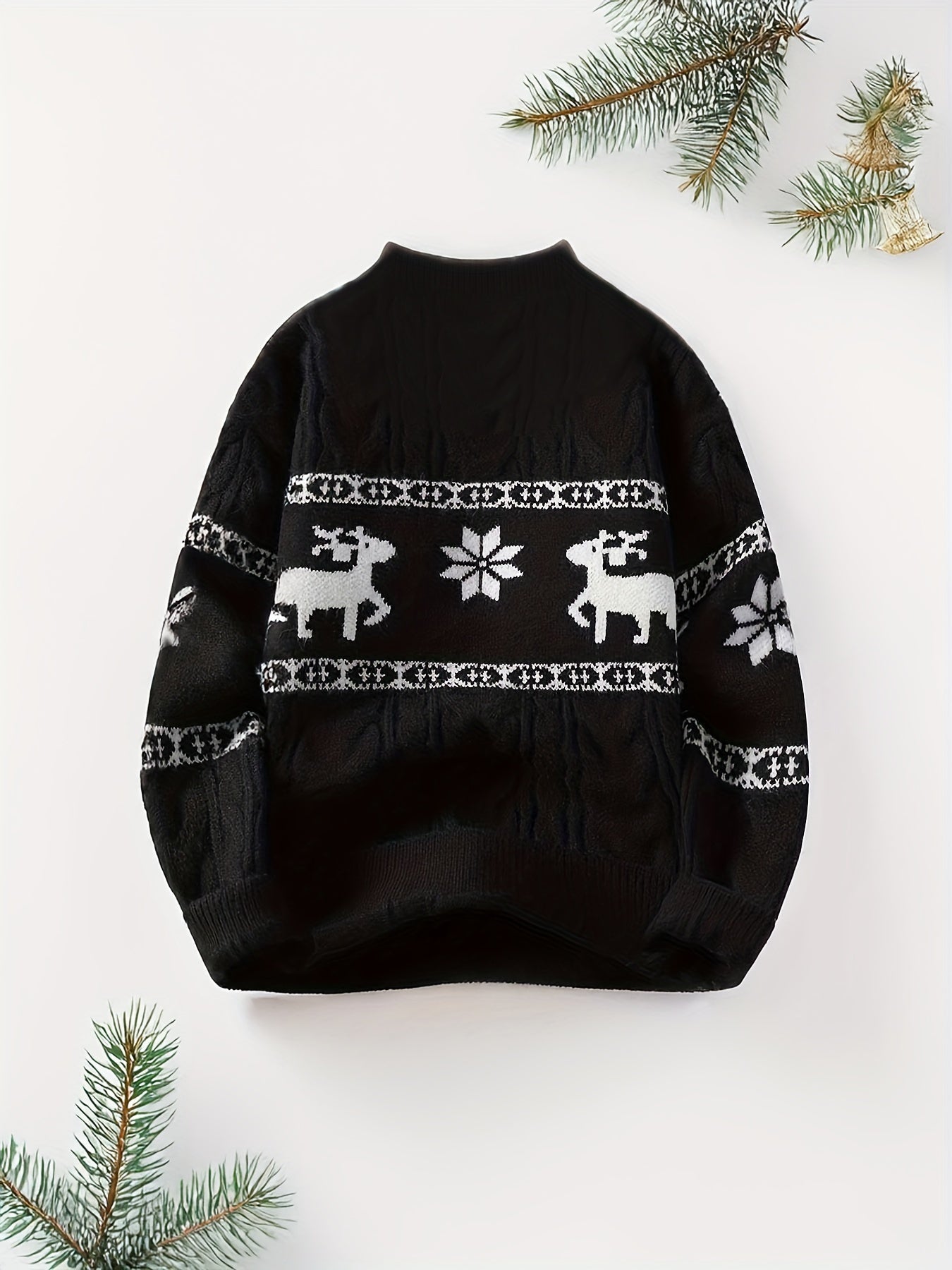 Nina | Festive Reindeer Pattern Knitted Jumper for Women