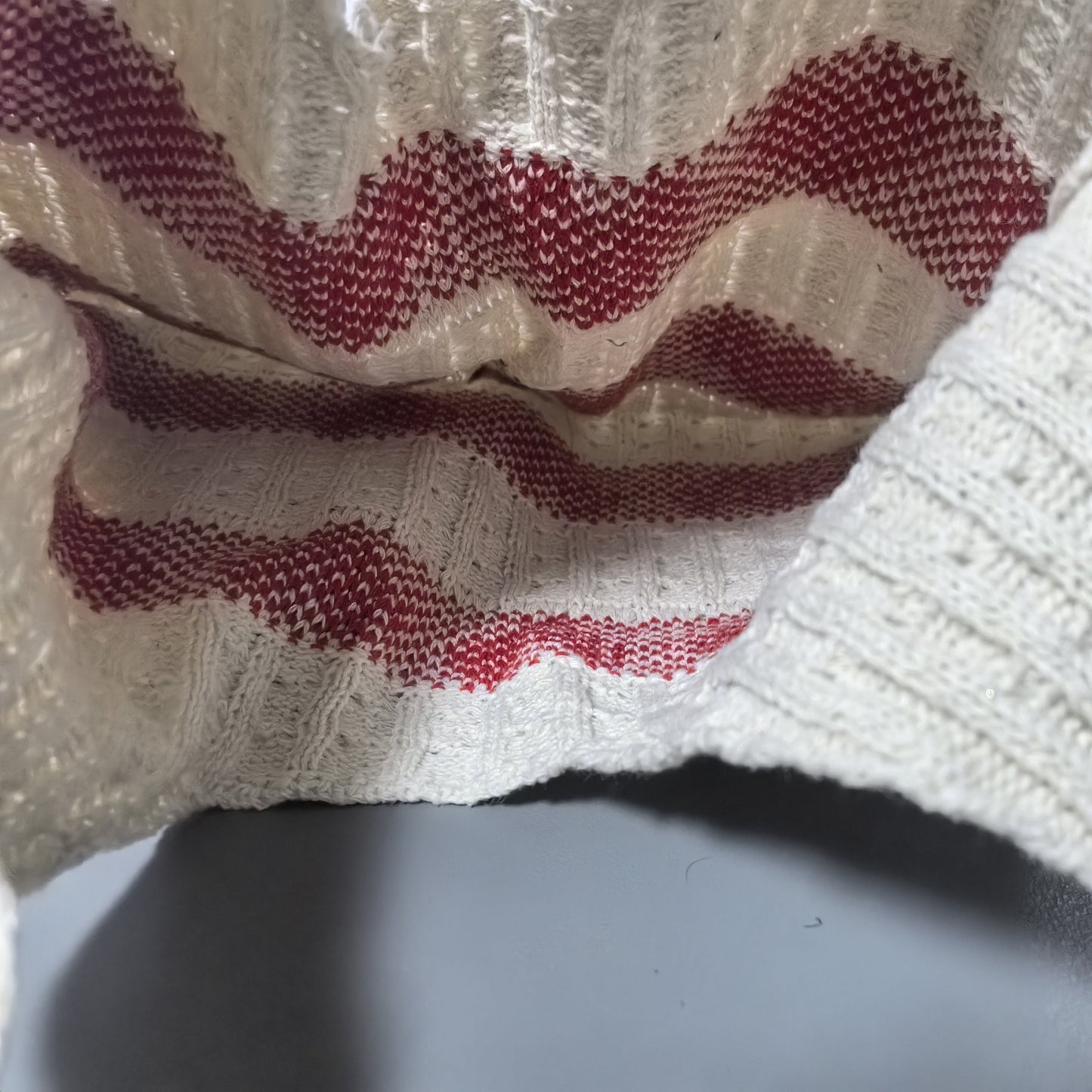 Nina | Knitted Heart Pattern Shopper Bag