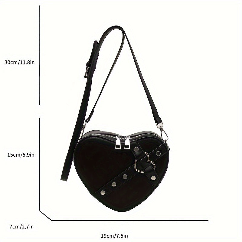 Nina | Heart-Shaped Shoulder Bag in Solid Colour