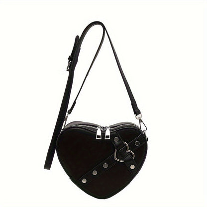 Nina | Heart-Shaped Shoulder Bag in Solid Colour