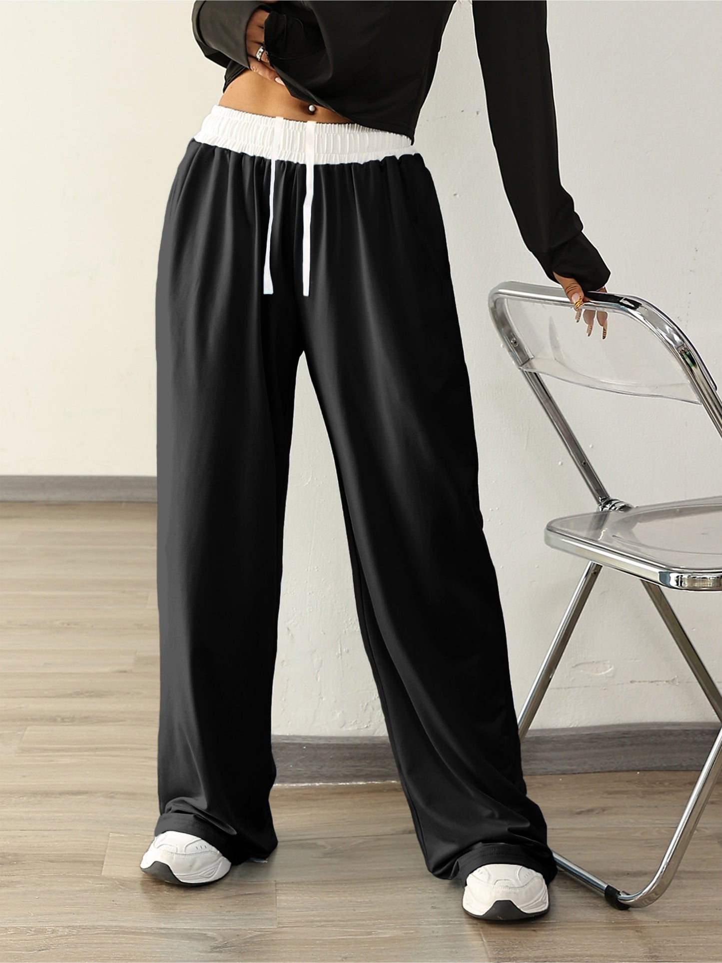 Nina | High Stretch Colour Block Training Trousers with Pockets