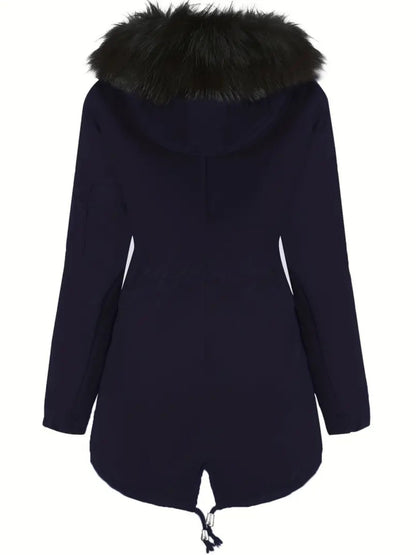 Nina | Zip-up fuzzy hoodie parka jacket