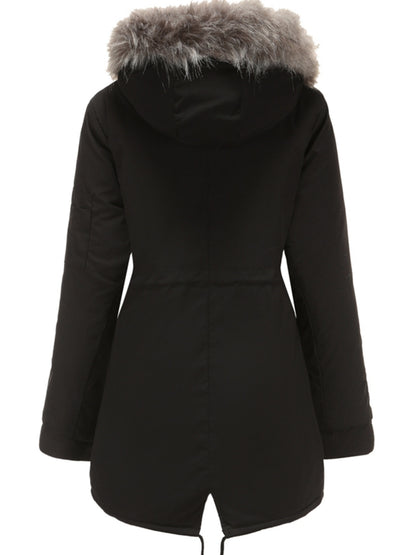 Nina | Zip-up fuzzy hoodie parka jacket