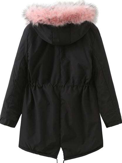 Nina | Zip-up fuzzy hoodie parka jacket