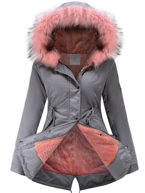 Nina | Zip-up fuzzy hoodie parka jacket
