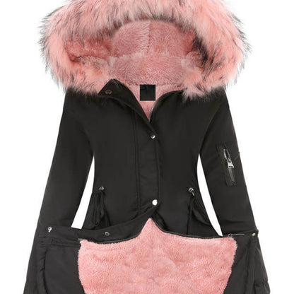 Nina | Zip-up fuzzy hoodie parka jacket