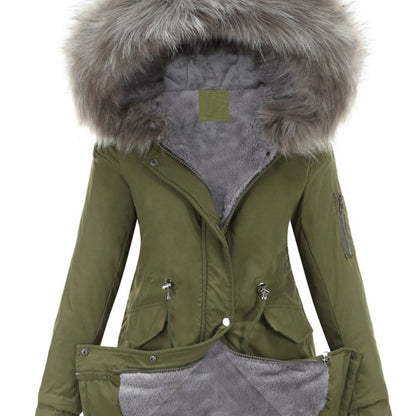 Nina | Zip-up fuzzy hoodie parka jacket