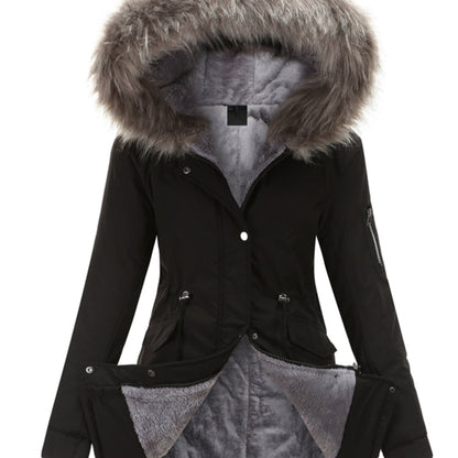 Nina | Zip-up fuzzy hoodie parka jacket