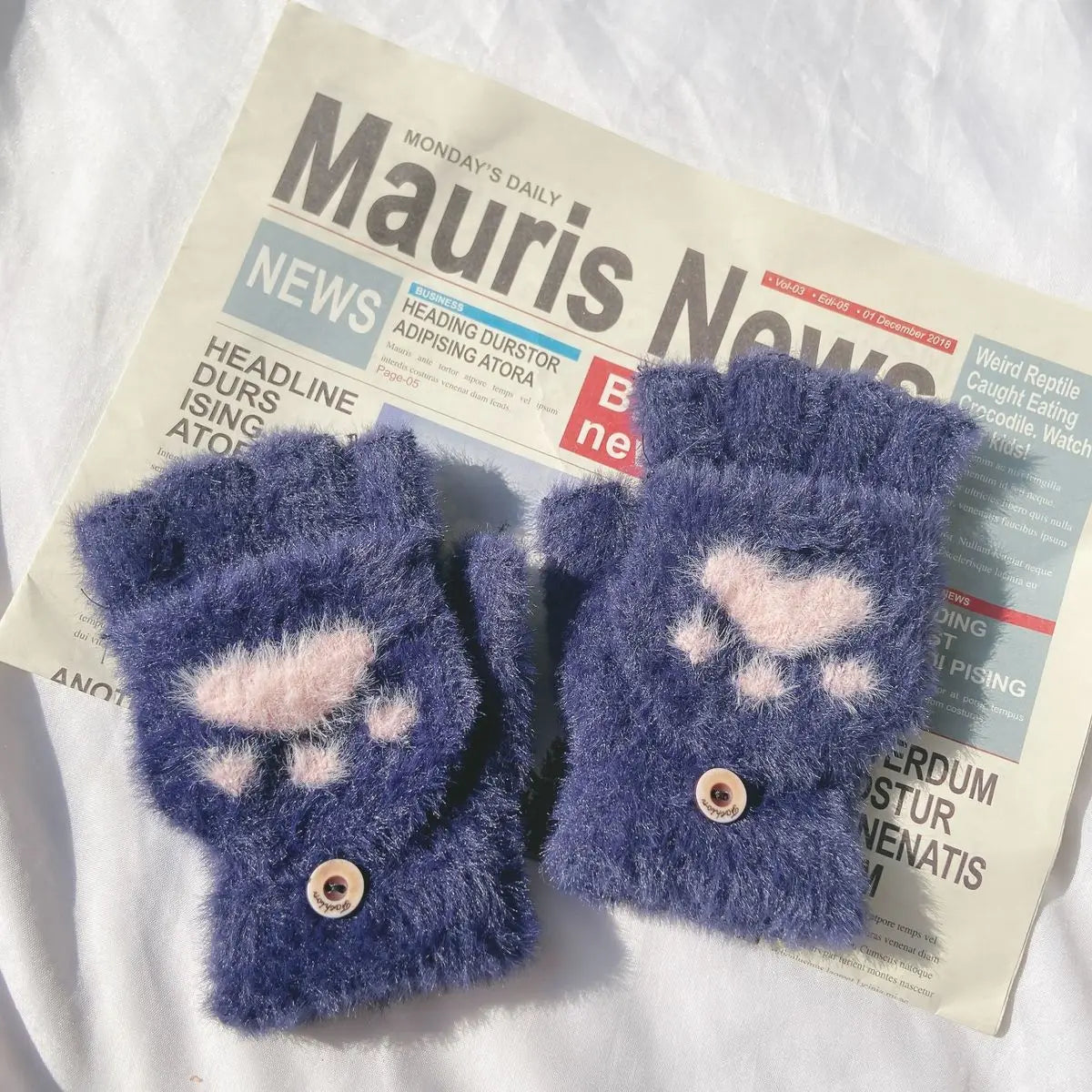 Nina | Cute & Comfortable Minky Mittens