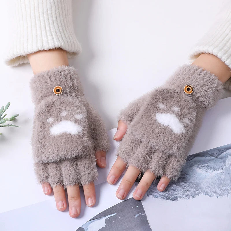 Nina | Cute & Comfortable Minky Mittens