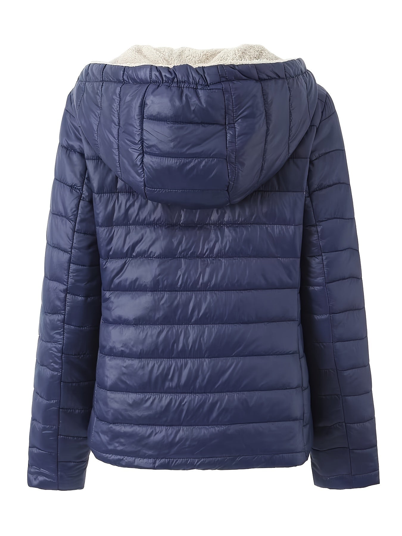 Nina | Warm puffy jacket with zip and faux fur lining