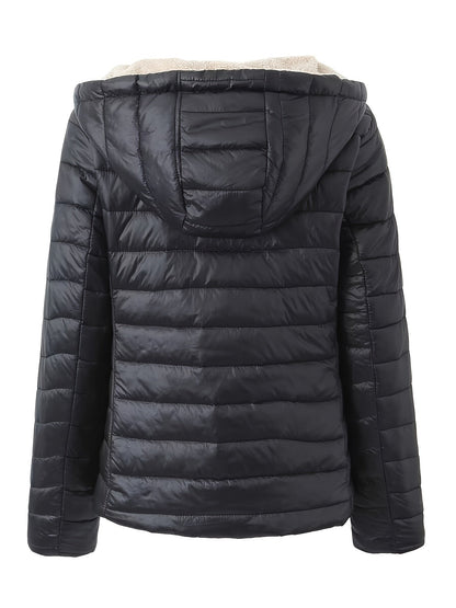 Nina | Warm puffy jacket with zip and faux fur lining