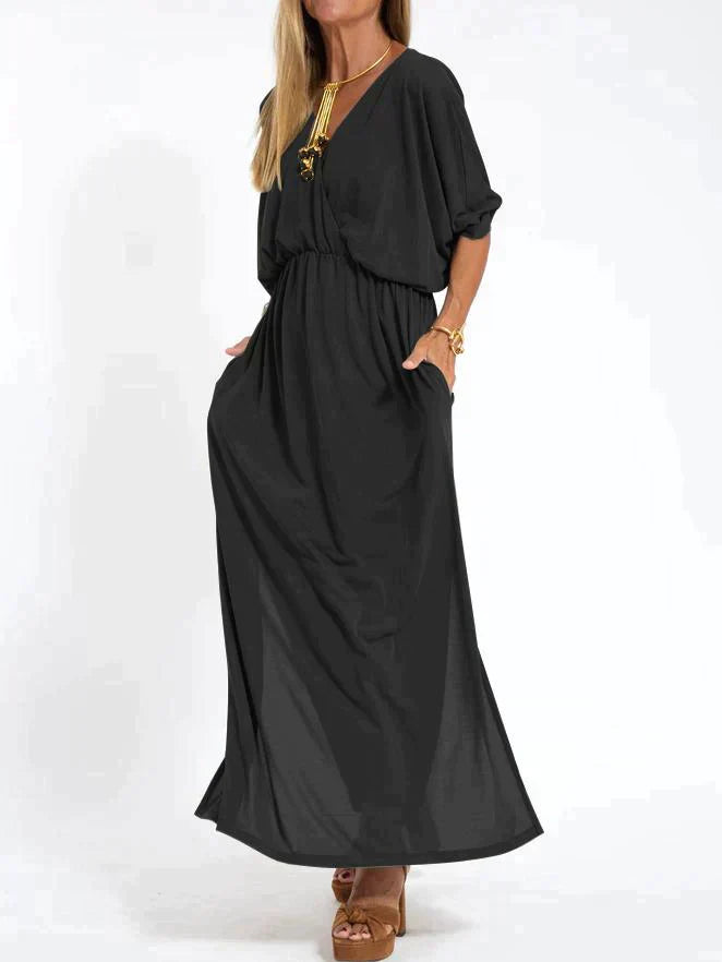 Nina | Black Elegant Maxi Dress